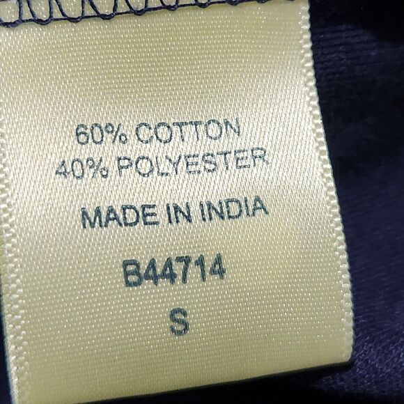 Blair Women Tunic Top Size Small Navy Blue Floral Stretch - Picture 9 of 10